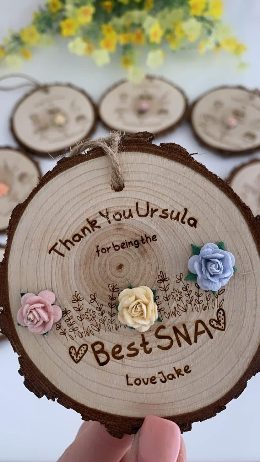 Personalised SNA Thank You Gift – Unique Wooden Keepsake for Special Needs Assistant