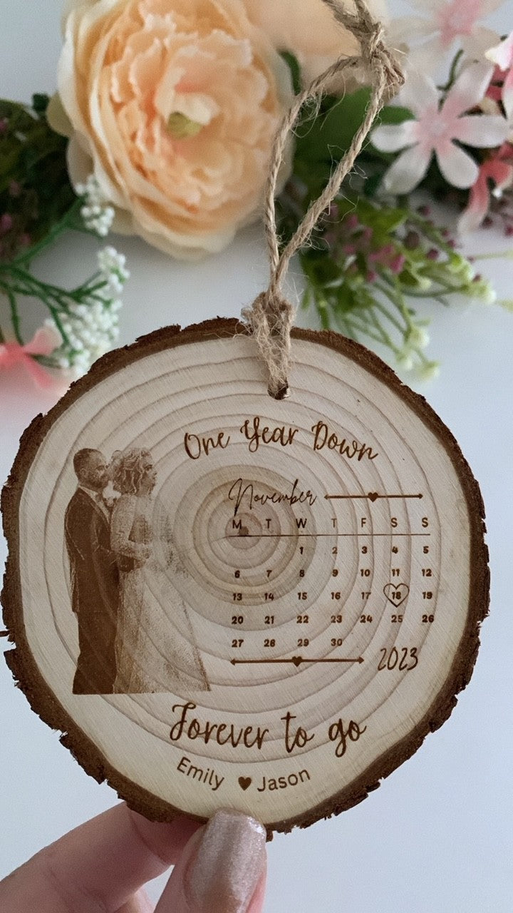 Wedding Anniversary Wooden Disc
