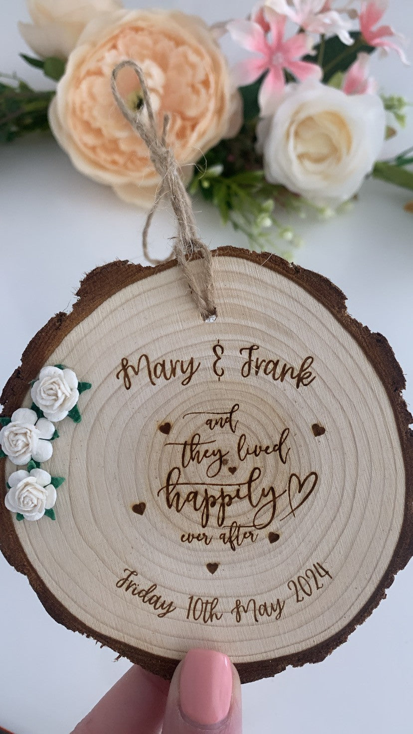 And they Lived Happily Ever After Wooden Disc