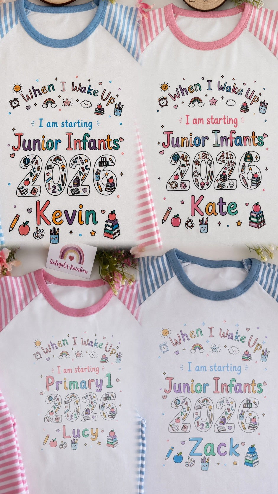 Personalised 2026 First Day of School Pyjamas