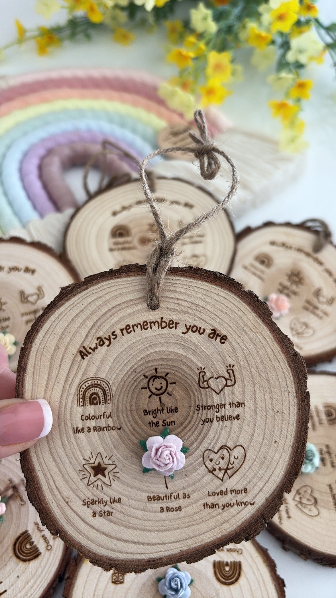 Always Remember You Are Wooden Engraved Disc