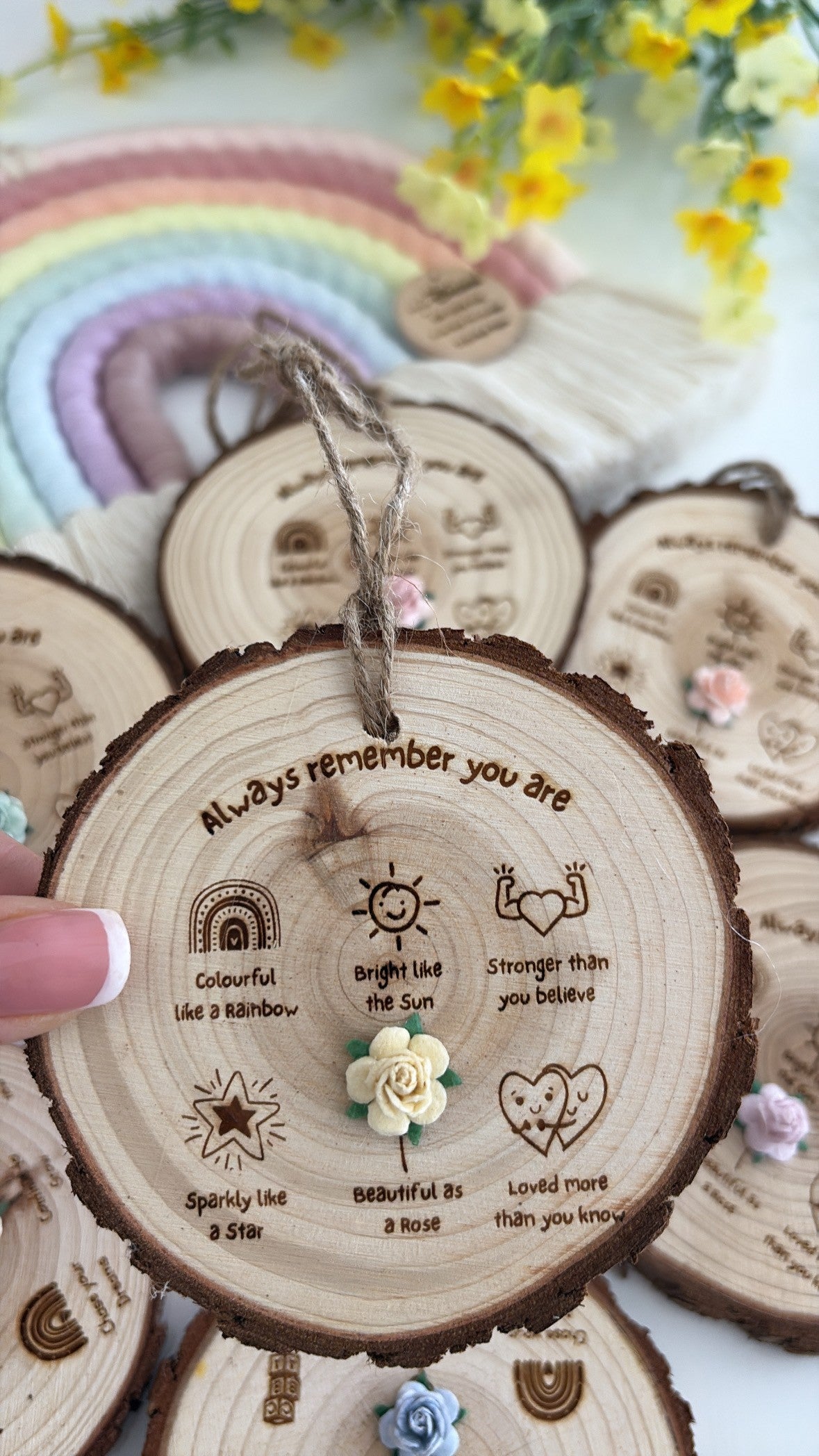 Always Remember You Are Wooden Engraved Disc