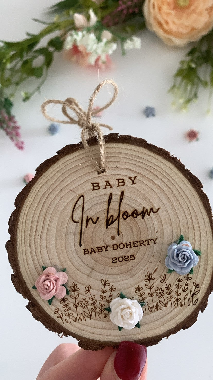 Baby Shower Wooden Disc