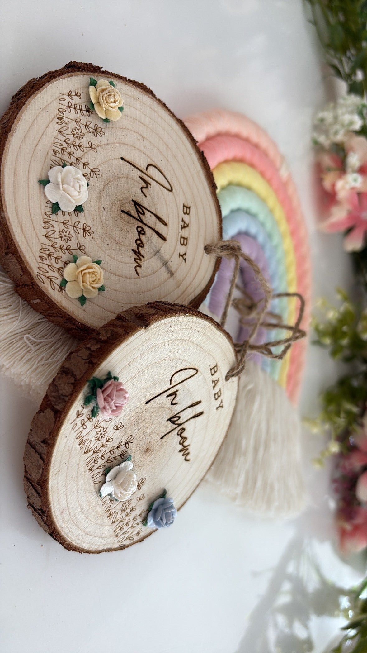 Baby Shower Wooden Disc