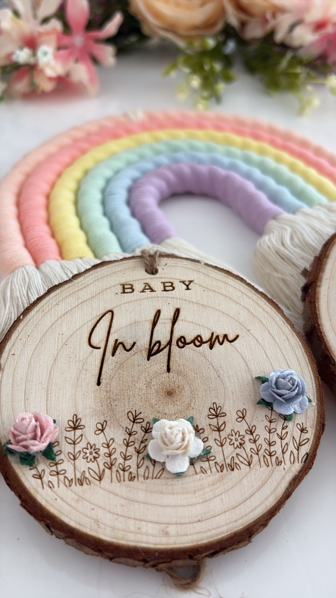 Baby Shower Wooden Disc