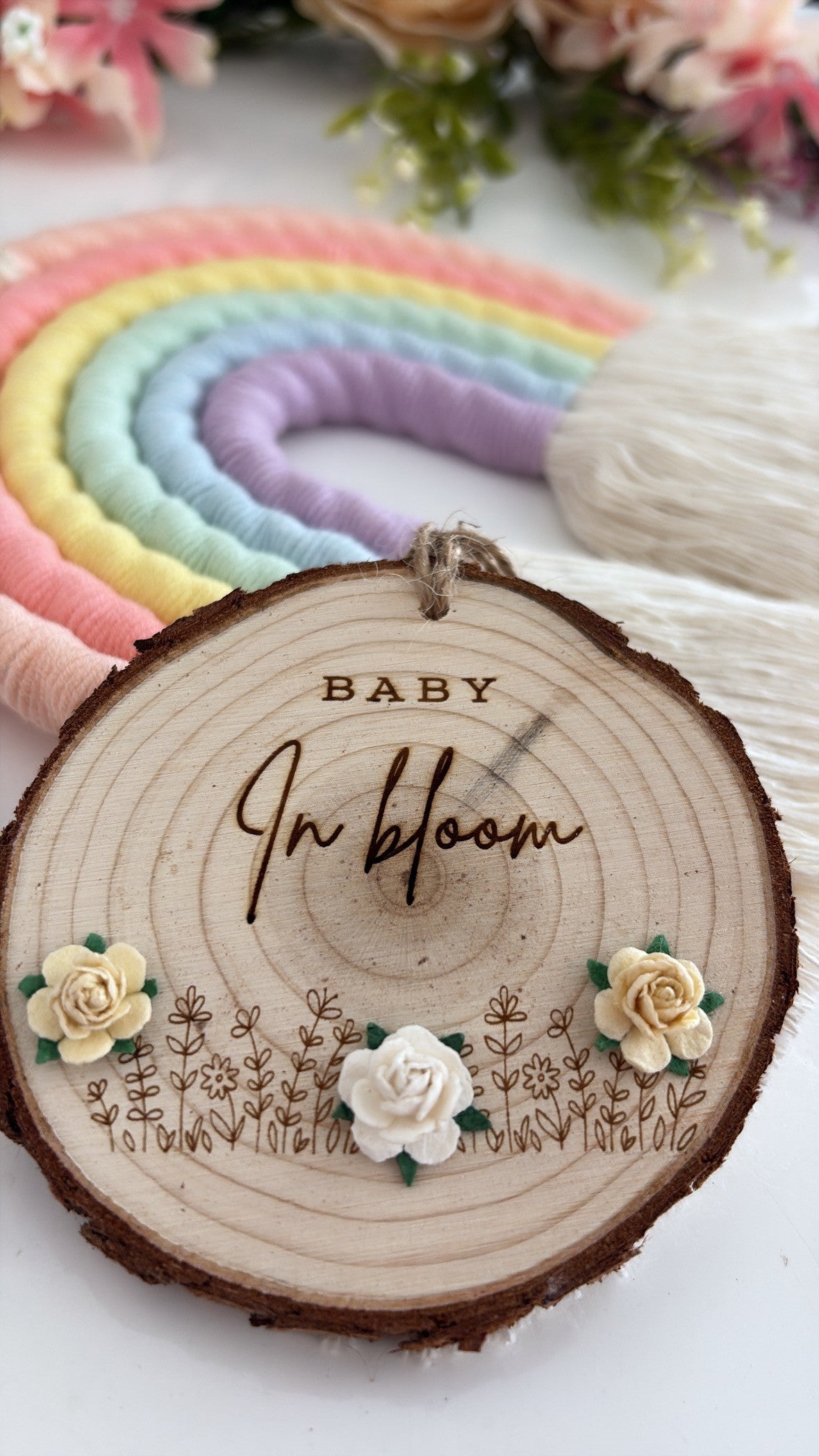 Baby Shower Wooden Disc