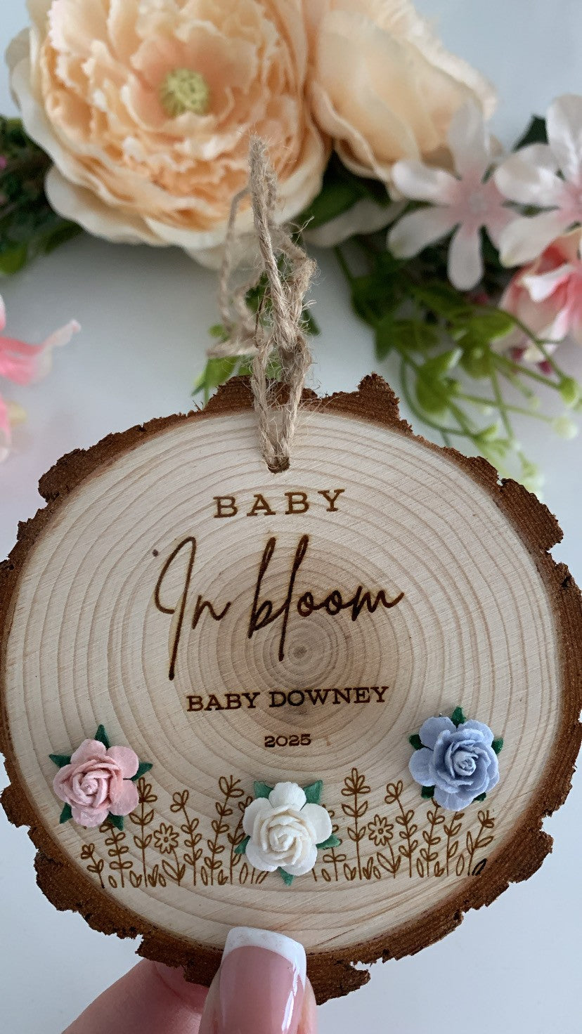 Baby Shower Wooden Disc