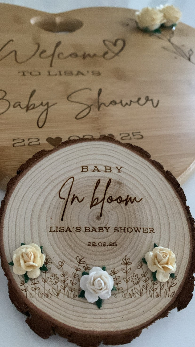 Baby Shower Wooden Disc