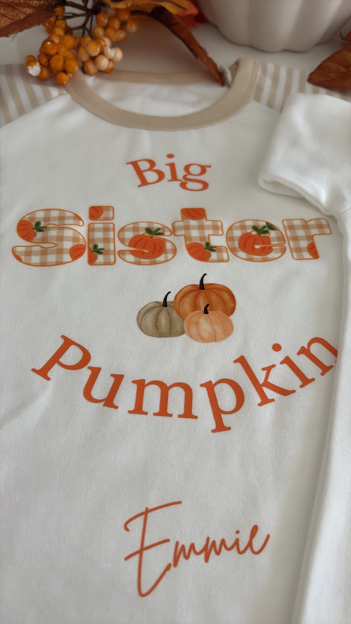 Big Sister, Little Sister, Big Brother & Little Brother Pumpkin Pyjamas