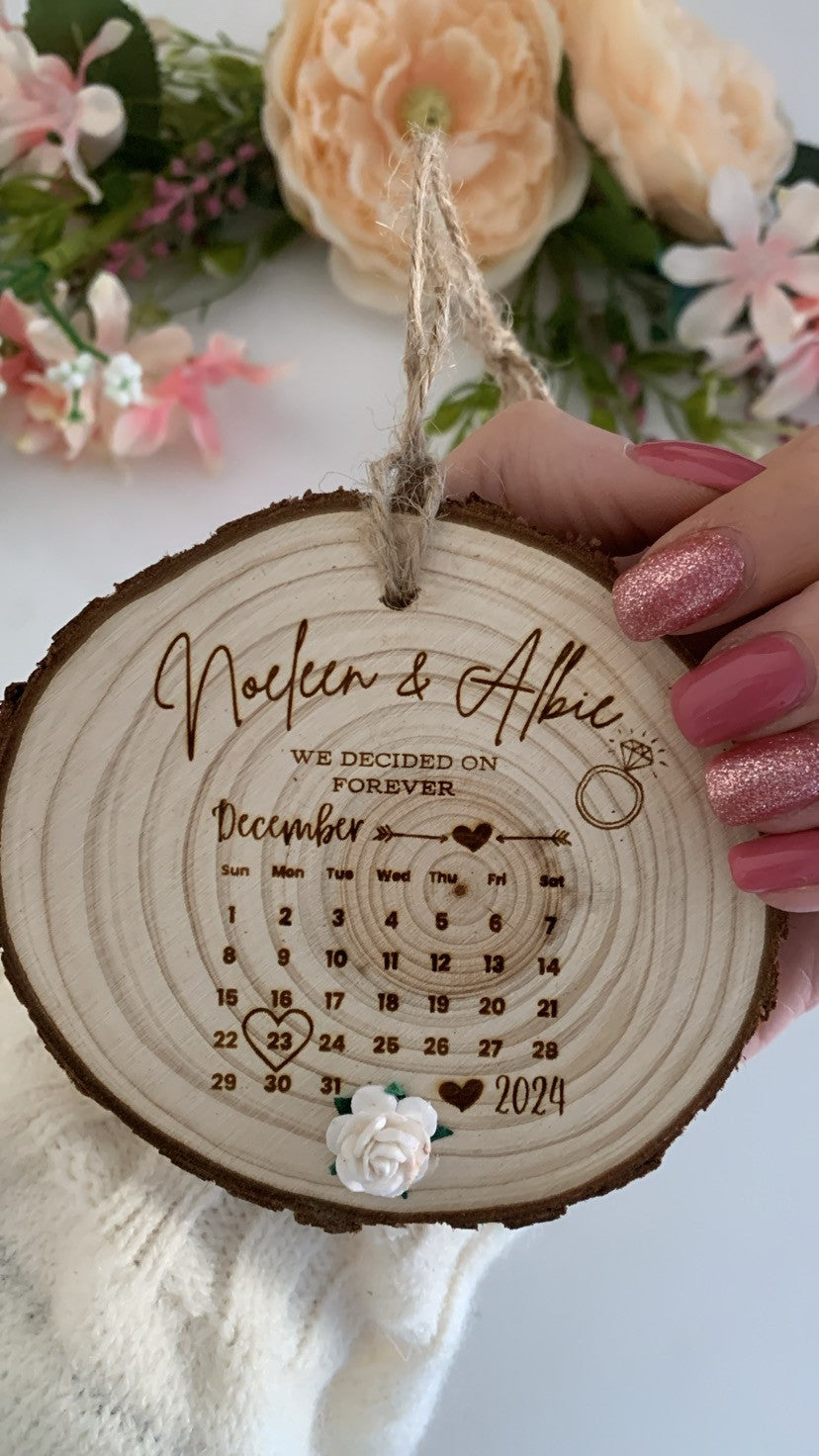 Engagement Gift Wooden Disc