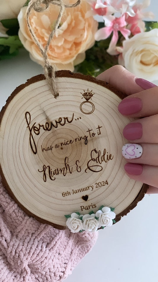 Engagement Gift Wooden Disc