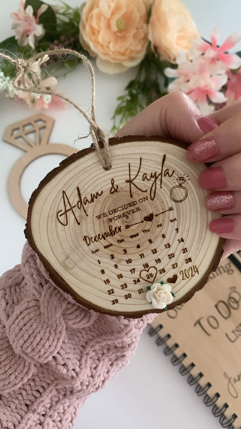Engagement Gift Wooden Disc