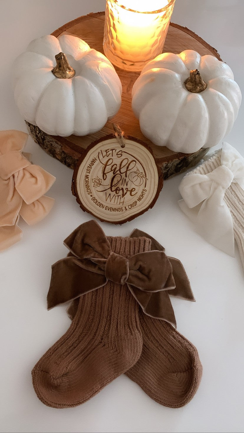 Let’s Fall in Love – Rustic Autumn Wooden Engraved Disc