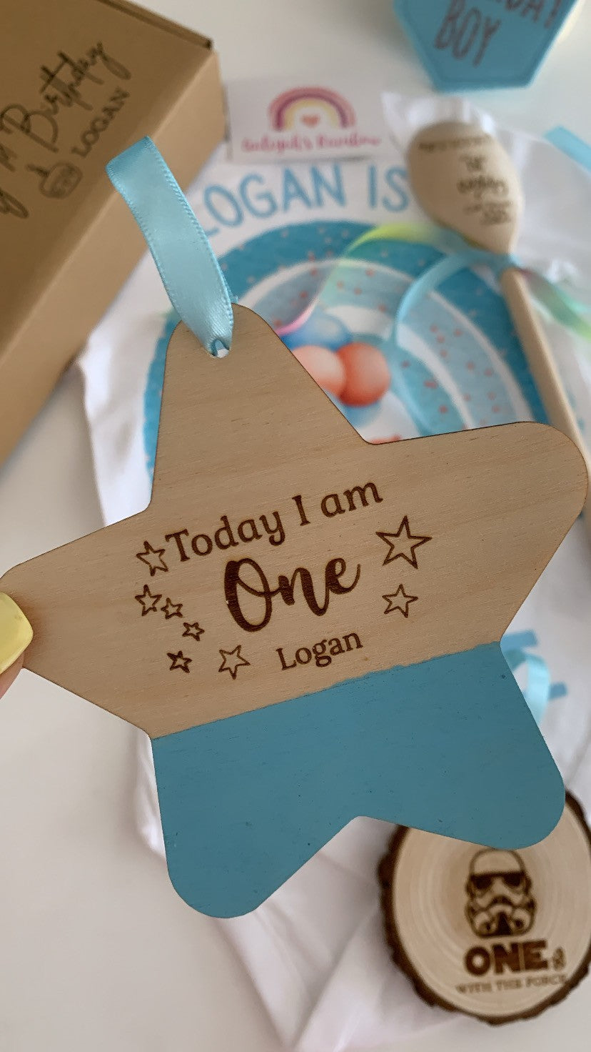 Personalised Wooden Engraved Birthday Star