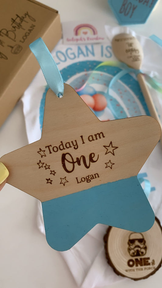 Personalised Wooden Engraved Birthday Star