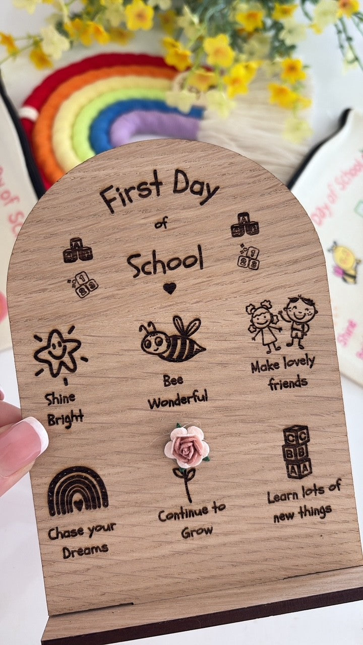Personalised First Day of School Wooden Arch Sign