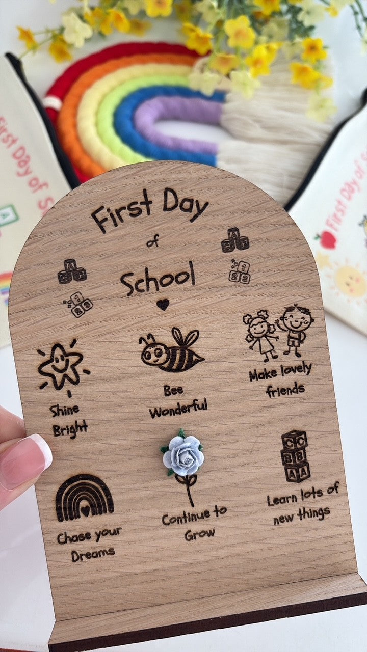 Personalised First Day of School Wooden Arch Sign