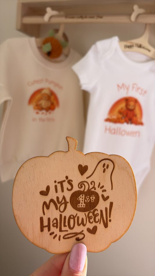 My First Halloween Wooden Pumpkin