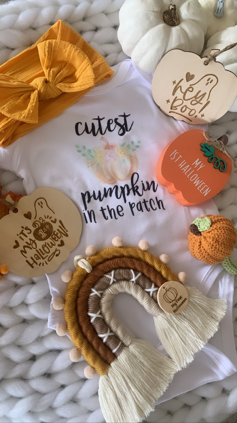 My First Halloween Wooden Pumpkin