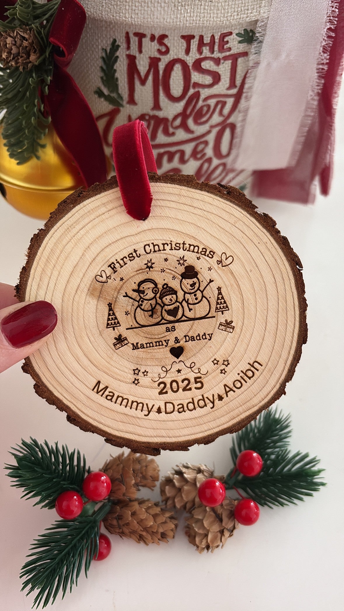 First Christmas as Mammy & Daddy Decoration
