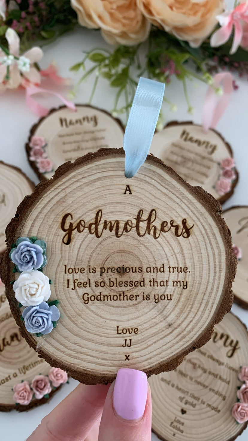 Godmother – Wooden Engraved Disc