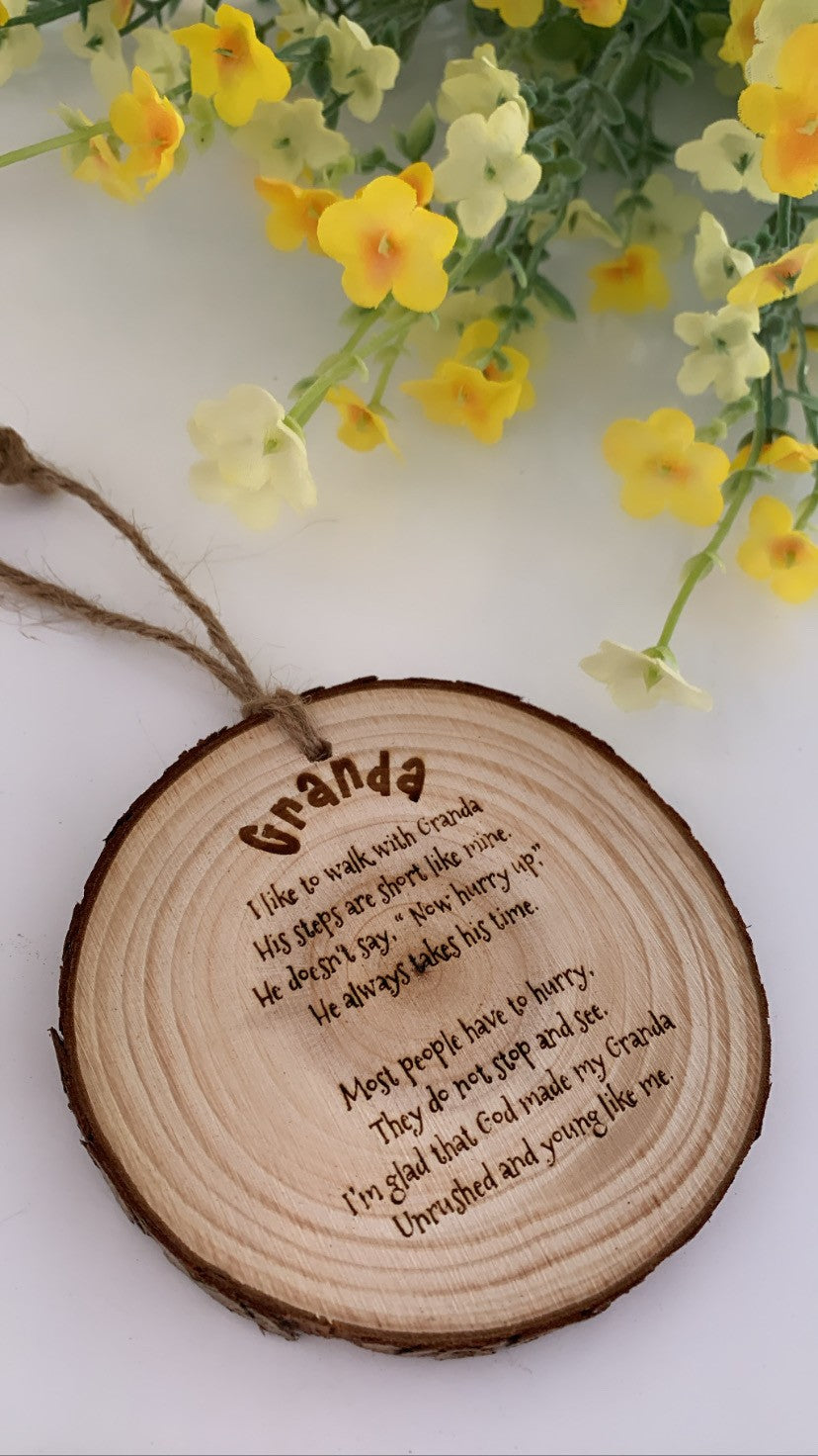 Granda - Wooden Engraved Disc