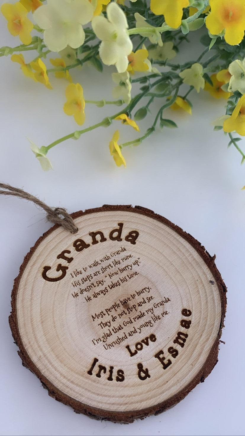 Granda - Wooden Engraved Disc