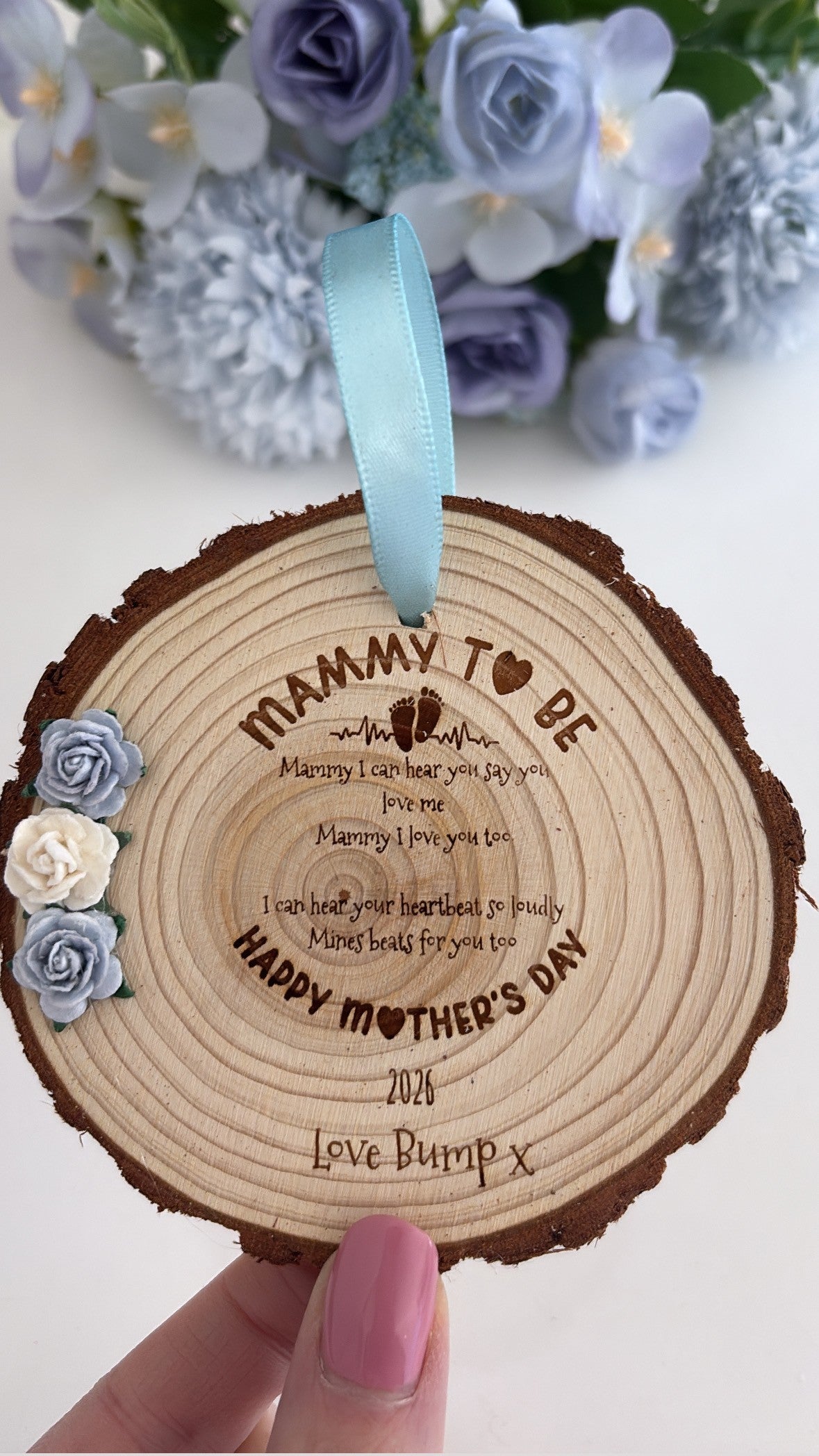 Mammy To Be – Mother’s Day Wooden Engraved Disc