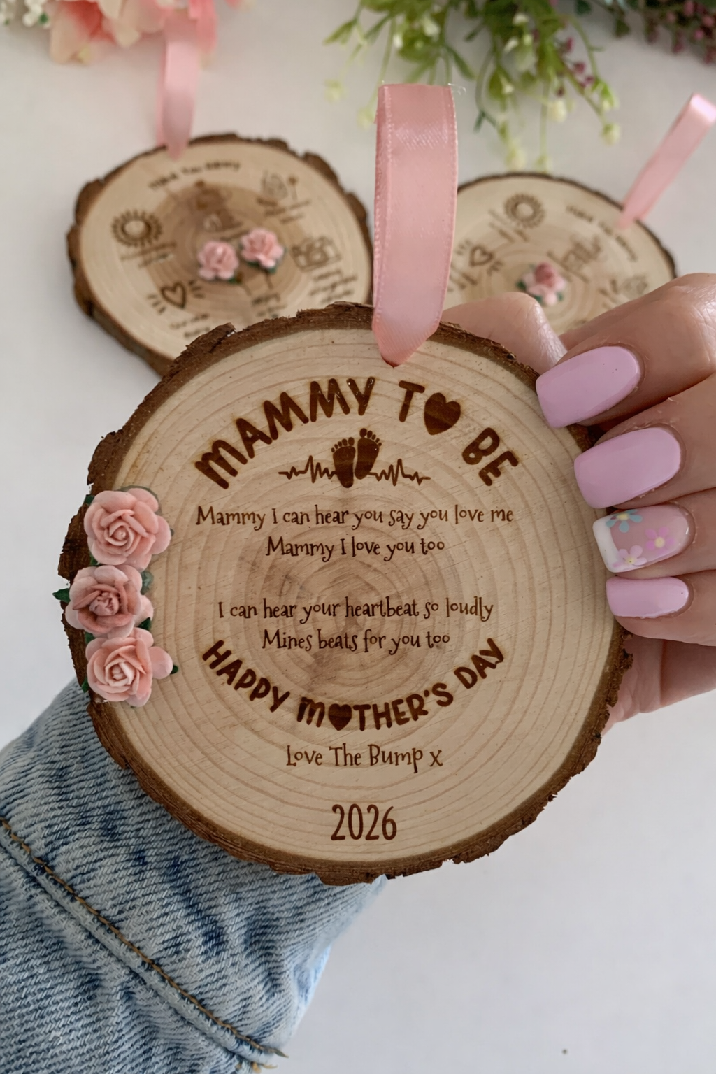 Mammy To Be – Mother’s Day Wooden Engraved Disc