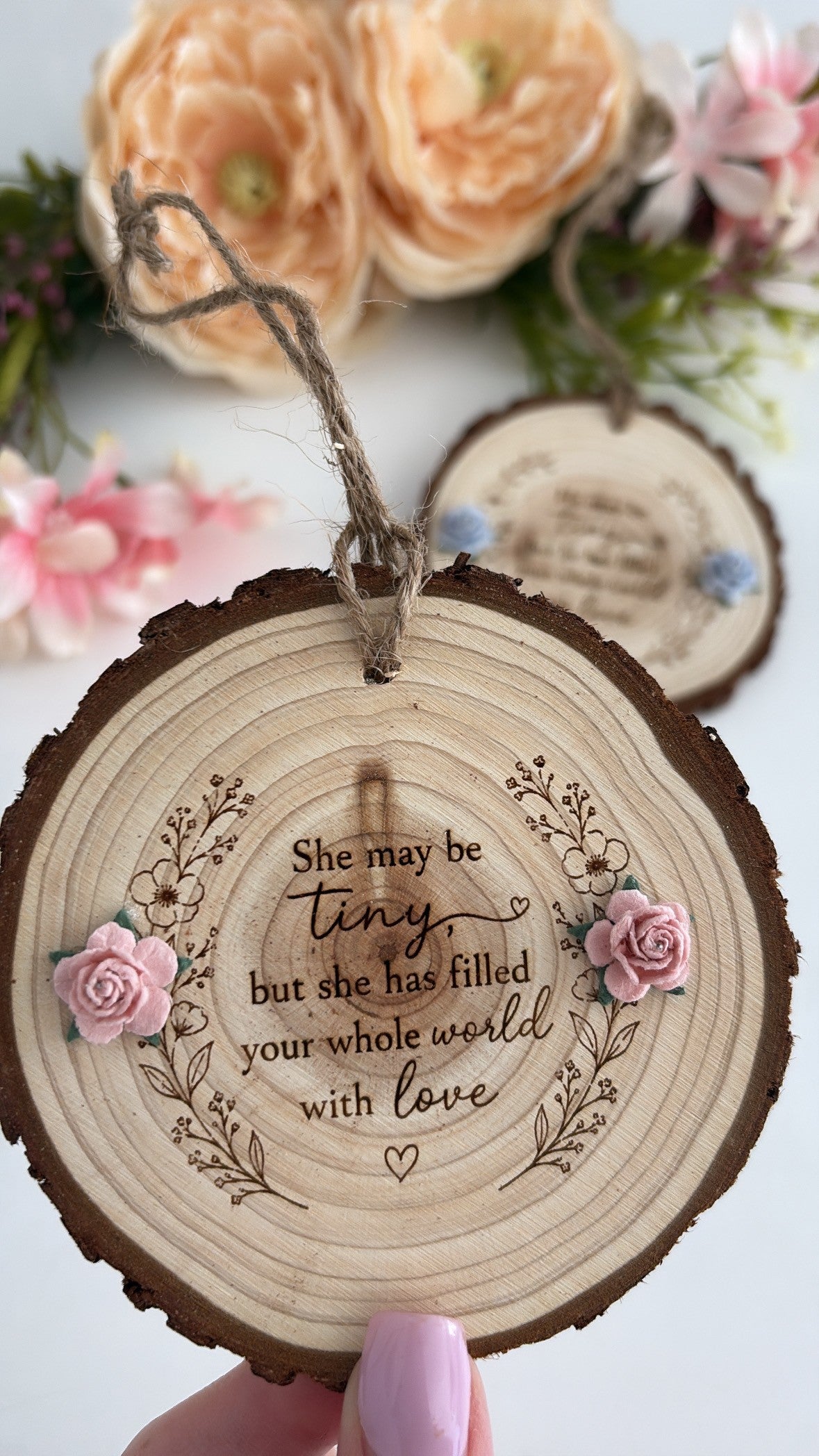 Filled your whole world with love Wooden Engraved Disc