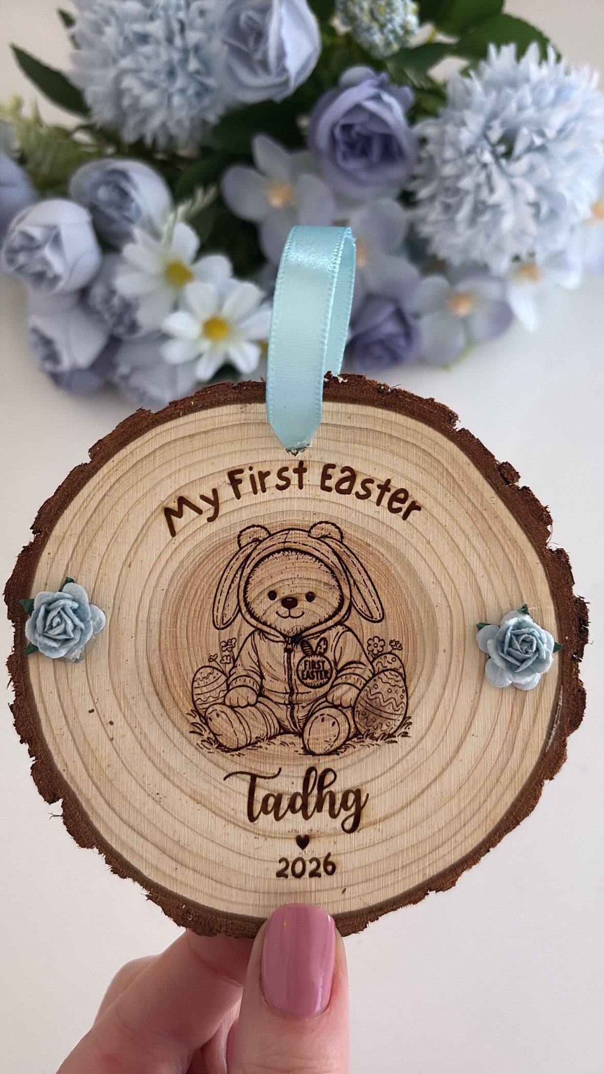 My First Easter Wooden Engraved Disc