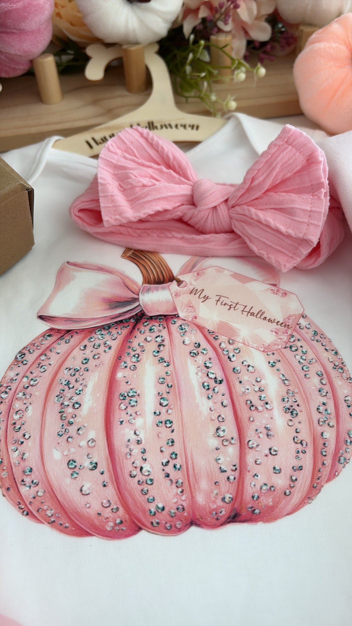 Pink Pumpkin Baby Vest