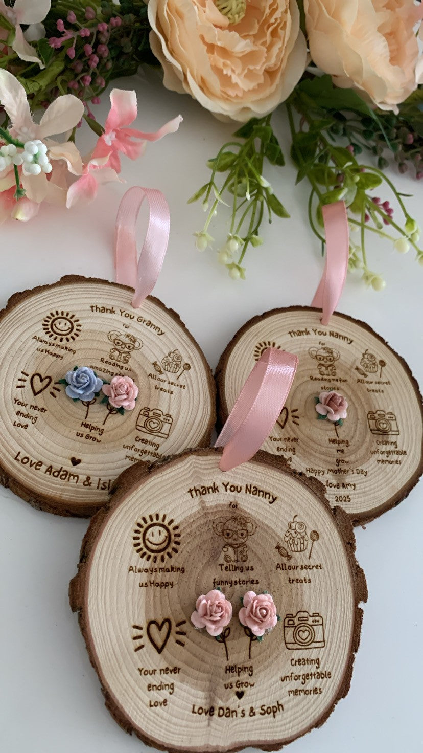 Thank You Granny Doodles – Wooden Engraved Disc