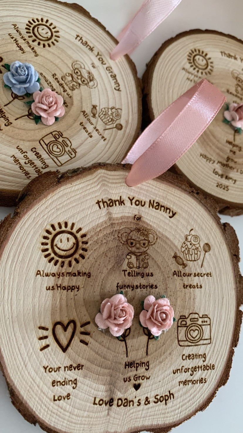 Thank You Granny Doodles – Wooden Engraved Disc