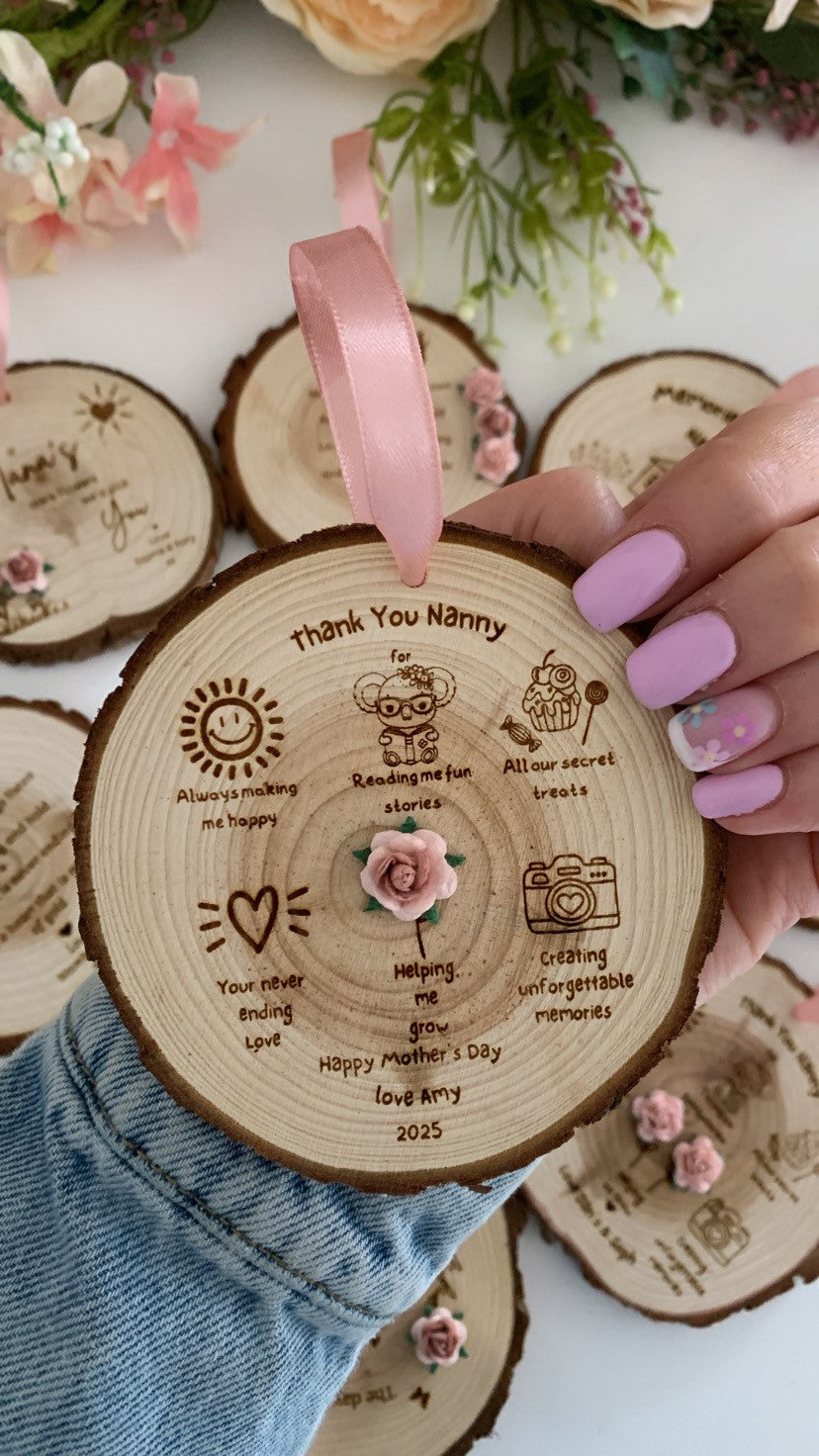 Thank You Granny Doodles – Wooden Engraved Disc