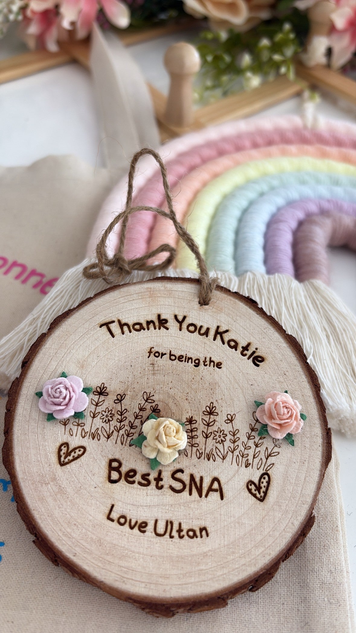 Personalised SNA Thank You Gift – Unique Wooden Keepsake for Special Needs Assistant