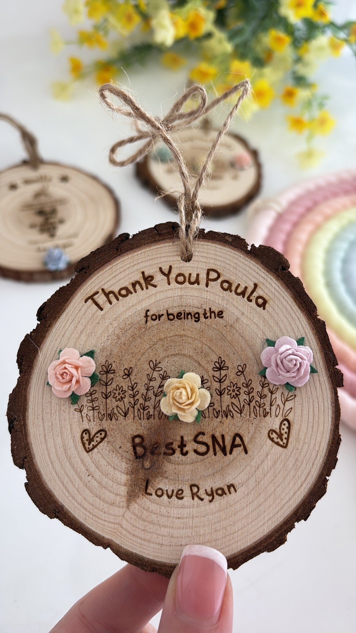 Personalised SNA Thank You Gift – Unique Wooden Keepsake for Special Needs Assistant