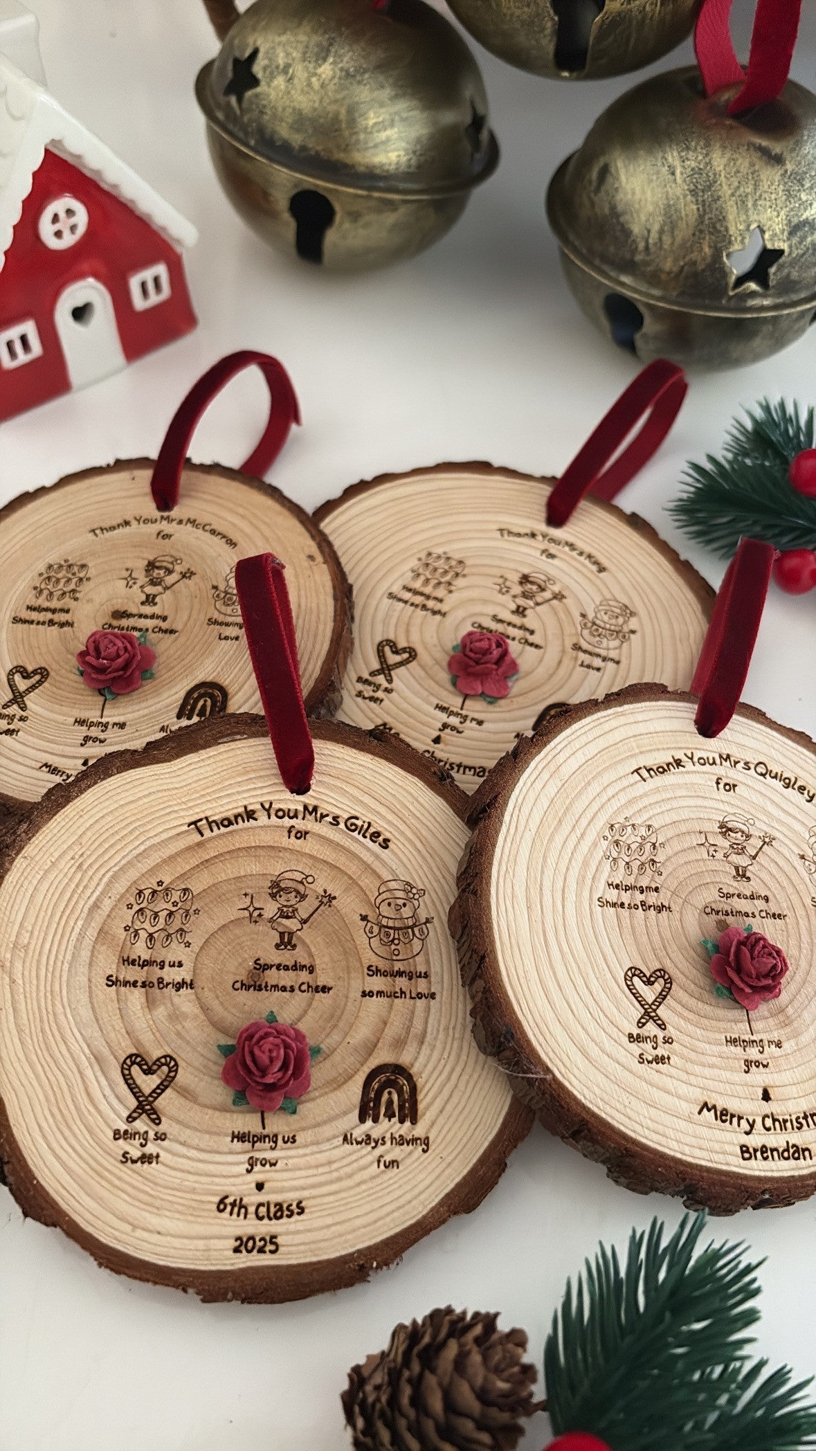 Thank You Teacher Wooden Engraved Disc