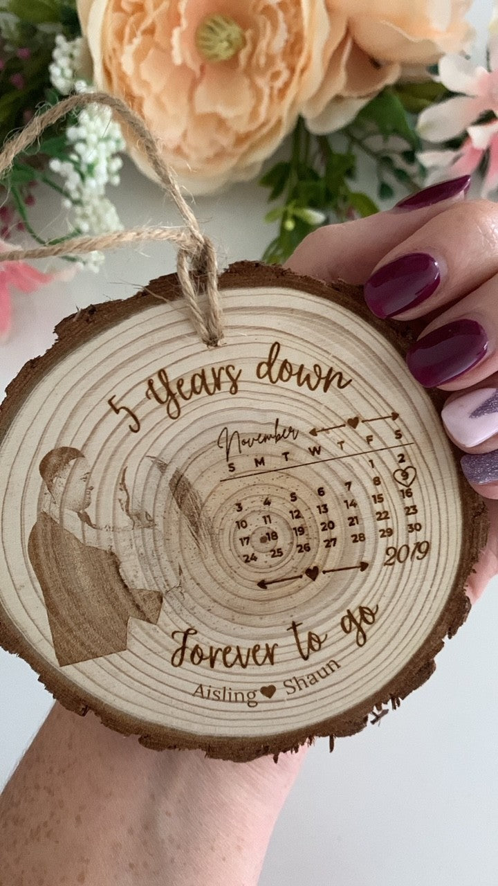 Wedding Anniversary Wooden Disc