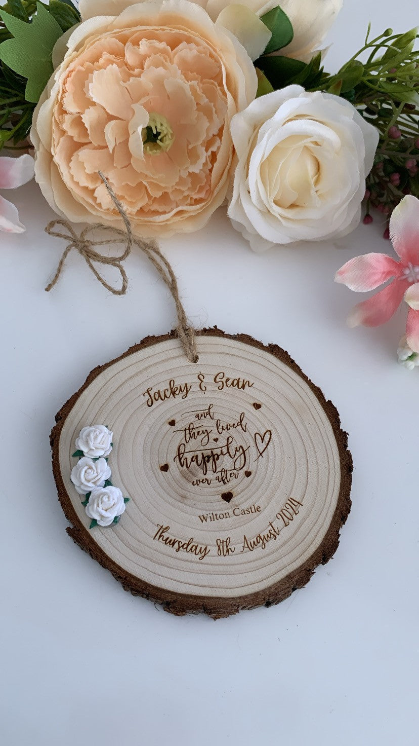 And they Lived Happily Ever After Wooden Disc