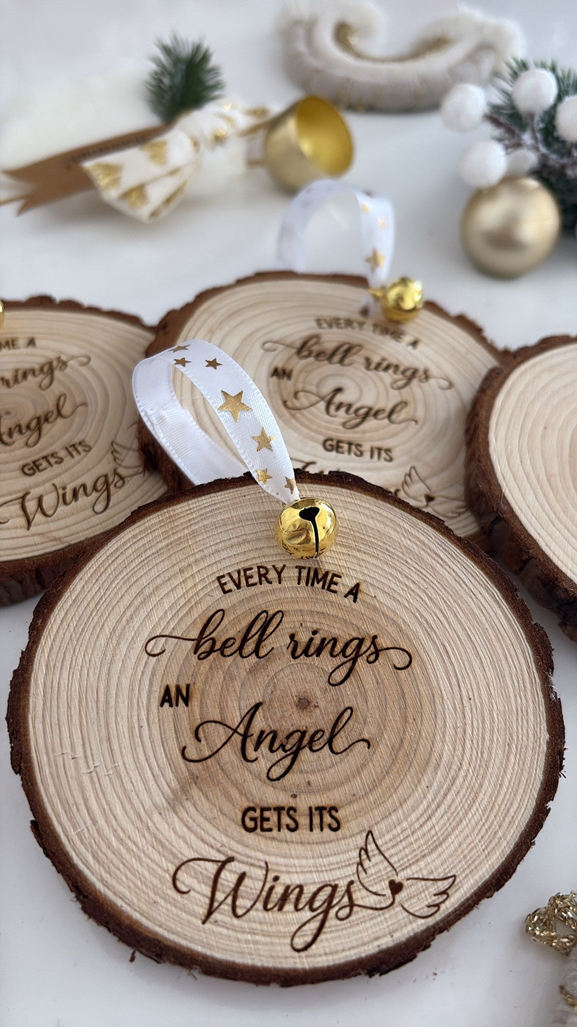 Sentimental in memory Christmas gift — engraved wooden keepsake